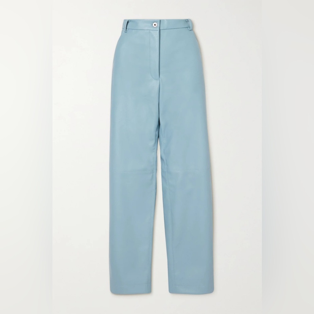 Hailey Vegetarian Leather Straight-Leg Pants - Stella McCartney